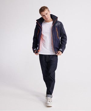 Superdry Hooded Arctic SD-Windattacker Férfi Kabát Sötétkék/Narancssárga | TXRMO0142